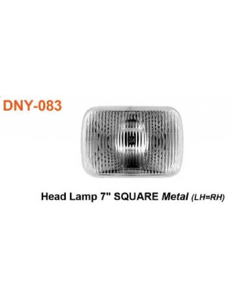Lampu Depan 7'' SQUARA Metal (LH=RH)