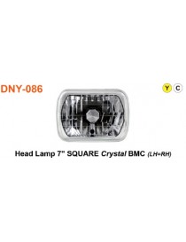 Lampu Depan 7'' SQUARE Crystal BMC (LH=RH)